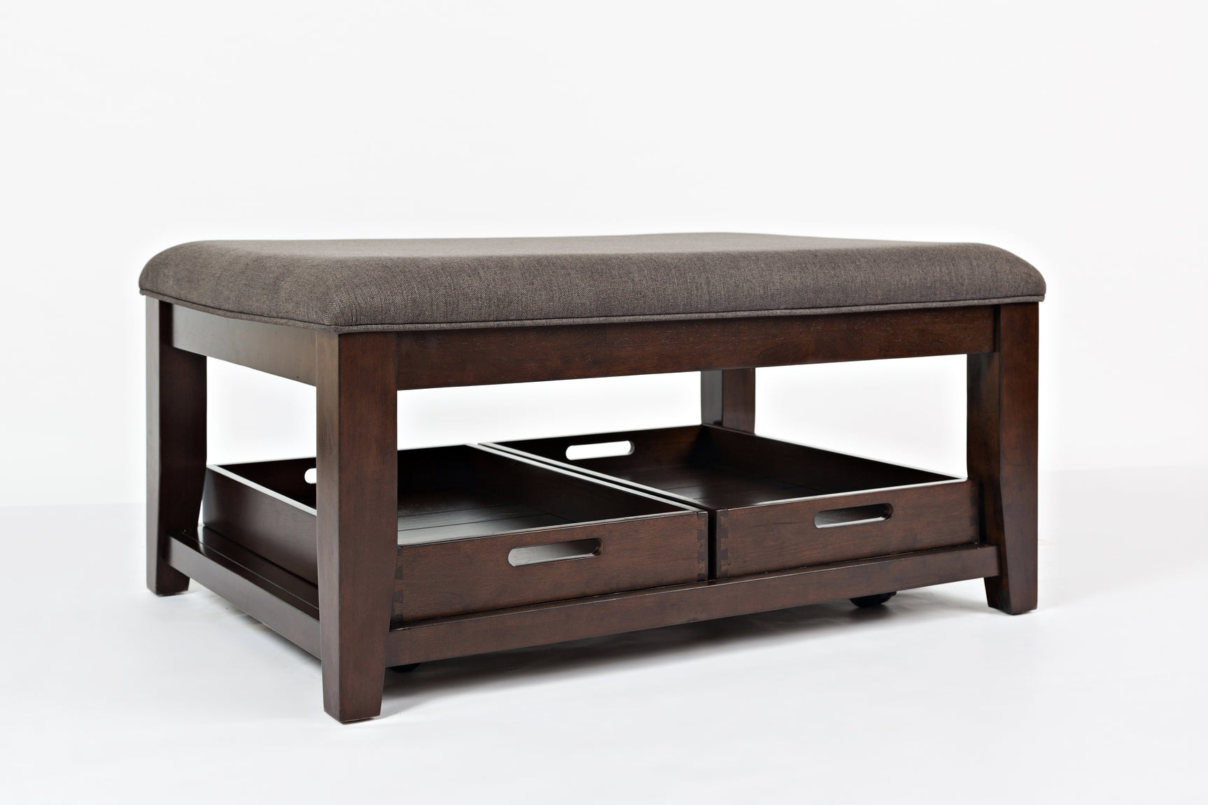 Twin Cities Dark Brown Ottoman Cocktail Table - Ornate Home
