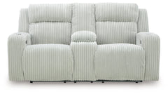 TwinBrooke Alloy-Dual Power Reclining Loveseat with Console - Ornate Home