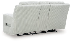 TwinBrooke Alloy-Dual Power Reclining Loveseat with Console - Ornate Home
