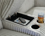 TwinBrooke Alloy-Dual Power Reclining Loveseat with Console - Ornate Home