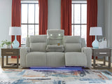 TwinBrooke Alloy-Dual Power Reclining Sofa - Ornate Home