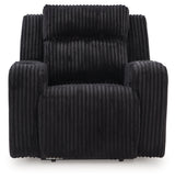 TwinBrooke Black-Dual Power Recliner - Ornate Home