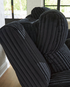 TwinBrooke Black-Dual Power Reclining Sofa - Ornate Home