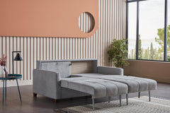 Twinsoft Light Gray Queen Sleeper - Ornate Home