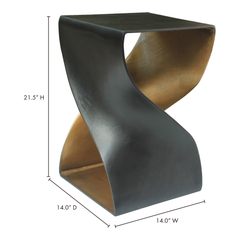 Twist Black Accent Table - Ornate Home