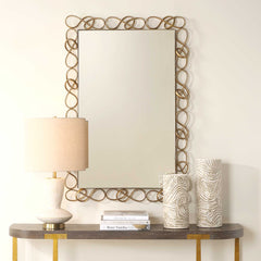 Twist It Antique Brass Mirror - Ornate Home