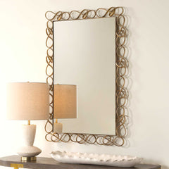 Twist It Antique Brass Mirror - Ornate Home