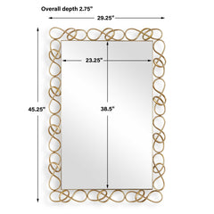 Twist It Antique Brass Mirror - Ornate Home
