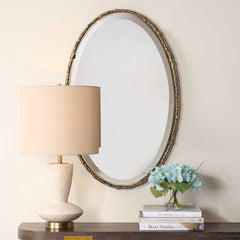 Twisted Branch Gold Oval Mirror - Ornate Home