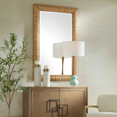 Twisted Seagrass Woodtone Large Mirror - Ornate Home