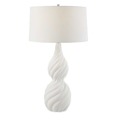 Twisted Swirl White Table Lamp - Ornate Home
