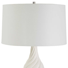 Twisted Swirl White Table Lamp - Ornate Home