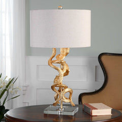 Twisted Vines Gold Table Lamp - Ornate Home