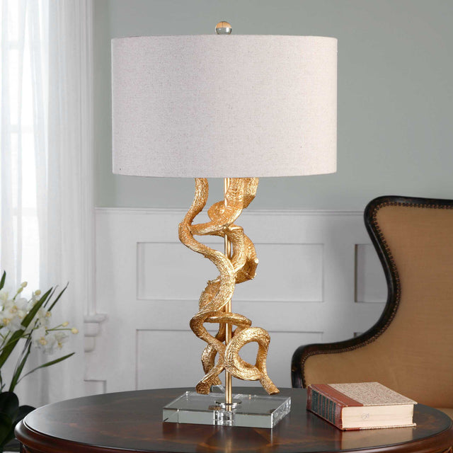 Twisted Vines Gold Table Lamp - Ornate Home