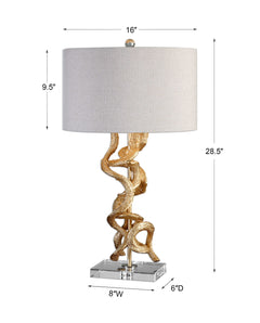 Twisted Vines Gold Table Lamp - Ornate Home