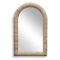 Twisted Woodtone Seagrass Arch Mirror - Ornate Home