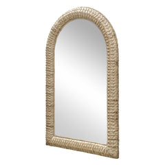 Twisted Woodtone Seagrass Arch Mirror - Ornate Home