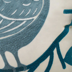 Twit Blue/Ivory Pillow (Set of 6) - Ornate Home