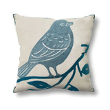 Twit Blue/Ivory Pillow (Set of 6) - Ornate Home