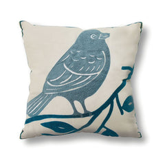 Twit Blue/Ivory Pillow (Set of 6) - Ornate Home