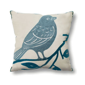 Twit Blue/Ivory Pillow (Set of 6) - Ornate Home