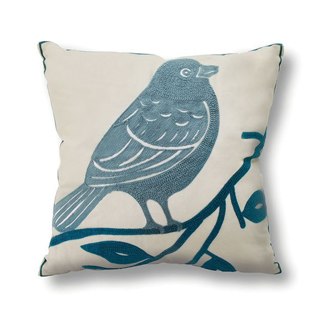 Twit Blue/Ivory Pillow (Set of 6) - Ornate Home