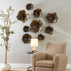 Two Wood Mocha Wall Décor (Set of 3) - Ornate Home