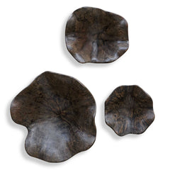 Two Wood Mocha Wall Décor (Set of 3) - Ornate Home