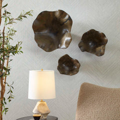 Two Wood Mocha Wall Décor (Set of 3) - Ornate Home