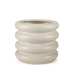 Twyla Cream Short Glazed Floor Vase