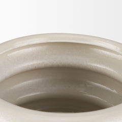 Twyla Cream Short Glazed Floor Vase