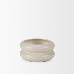 Twyla Cream Short Glazed Ring Pot