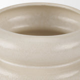 Twyla Cream Short Glazed Ring Pot - Ornate Home