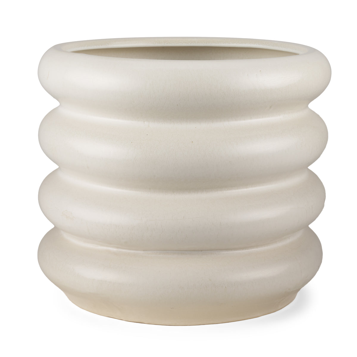 Twyla Cream Tall Glazed Floor Ceramic Vase
