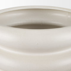 Twyla Cream Tall Glazed Floor Ceramic Vase - Ornate Home