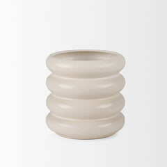 Twyla Cream Tall Glazed Ring Pot