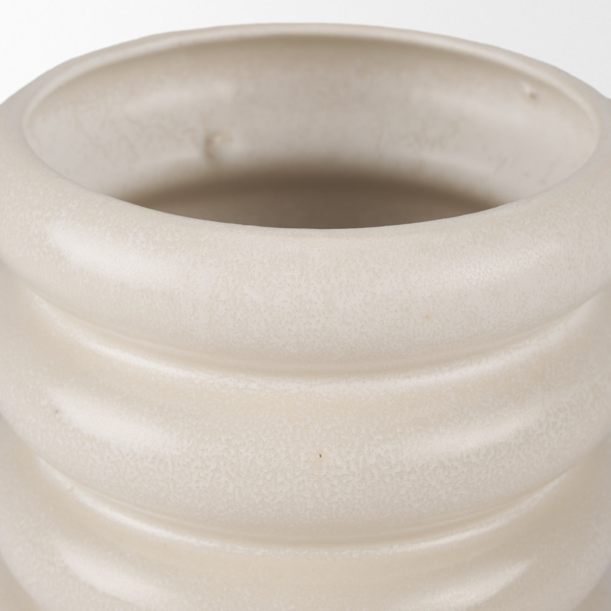 Twyla Cream Tall Glazed Ring Pot - Ornate Home