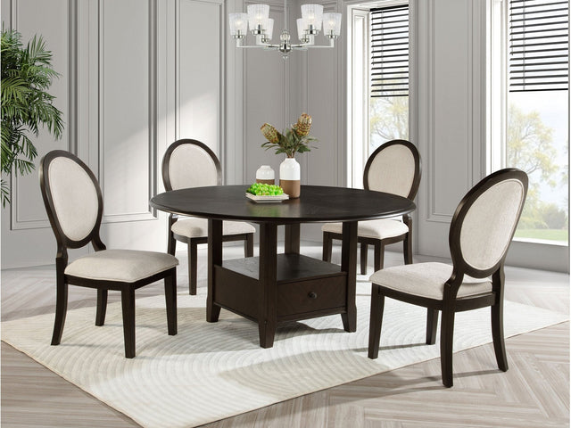 Twyla Dark Cocoa 5-piece Dining Room Set - Ornate Home