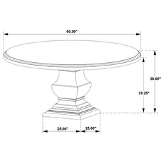 Twyla Dark Cocoa 7-piece Round Wood Dining Room Table Set - Ornate Home
