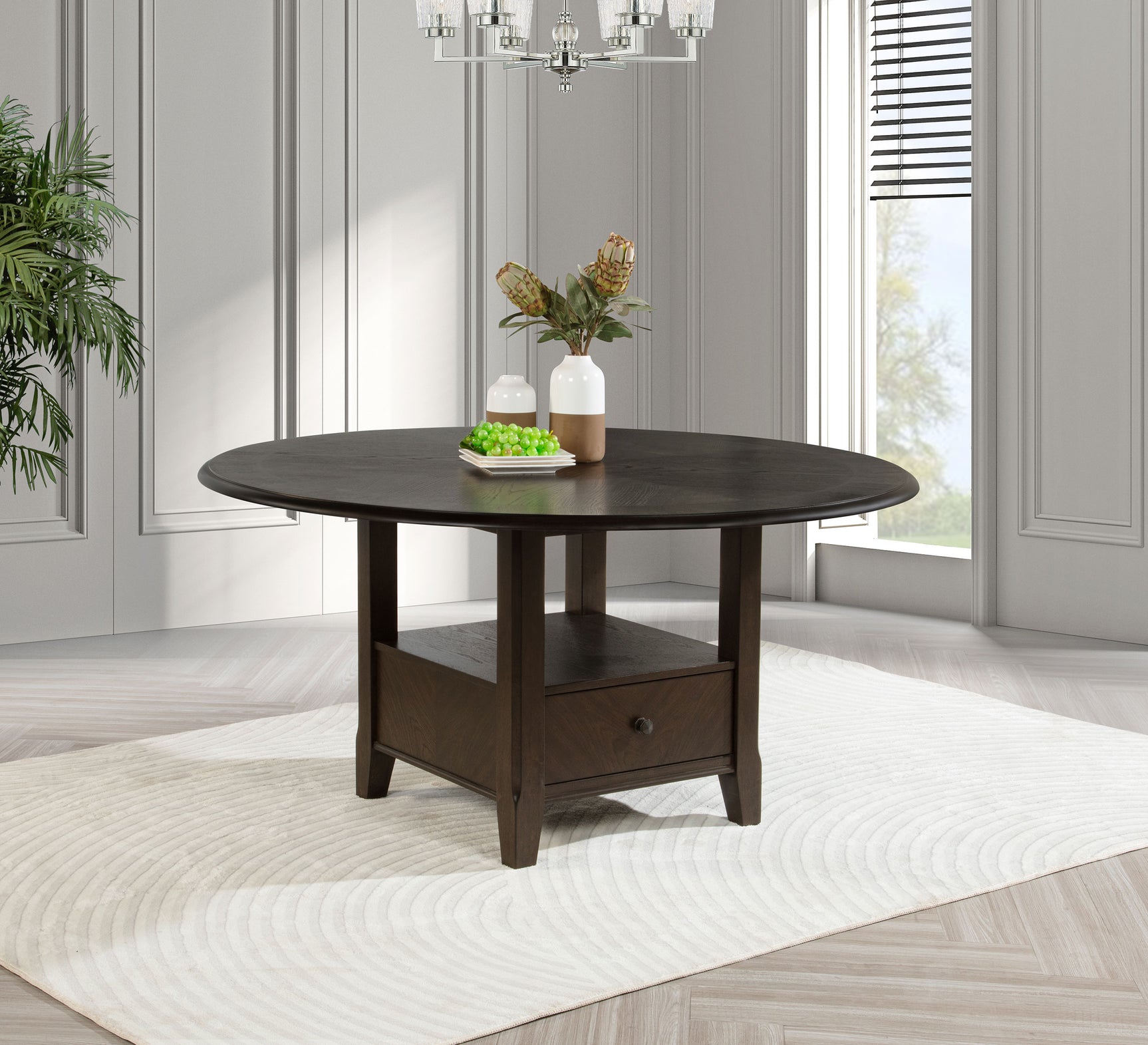 Twyla Dark Cocoa Dining Room Table - Ornate Home