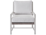 Tybee Chalk Aluminum/Greige Wicker Lounge Chair - Ornate Home