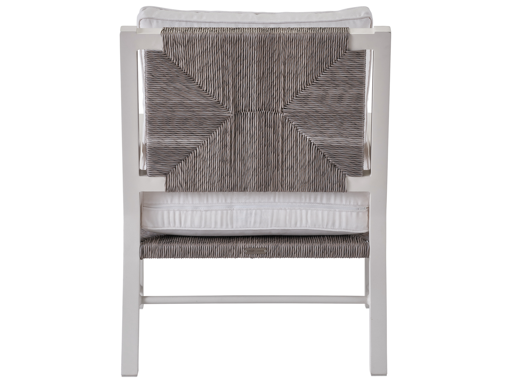 Tybee Chalk Aluminum/Greige Wicker Lounge Chair - Ornate Home