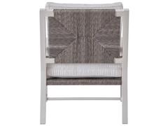 Tybee Chalk Aluminum/Greige Wicker Lounge Chair - Ornate Home