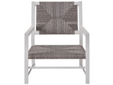 Tybee Chalk Aluminum/Greige Wicker Lounge Chair - Ornate Home
