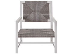 Tybee Chalk Aluminum/Greige Wicker Lounge Chair - Ornate Home