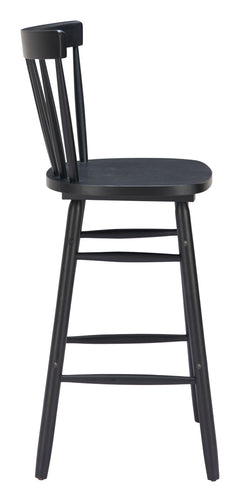 Tyce Black Barstool (Set of 2) - Ornate Home