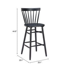 Tyce Black Barstool (Set of 2) - Ornate Home