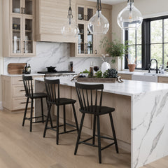 Tyce Black Counter Stool (Set of 2) - Ornate Home