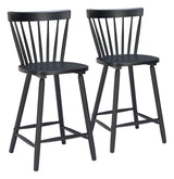 Tyce Black Counter Stool (Set of 2) - Ornate Home