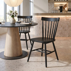 Tyce Black Dining Chair (Set of 2) - Ornate Home